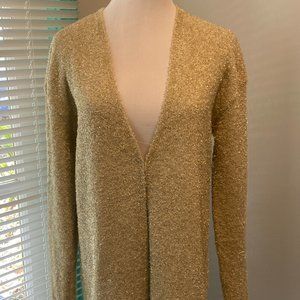 NWT Lilly Pulitzer Sparkling Woodbury Cardigan Sweater Gold Metallic Size S